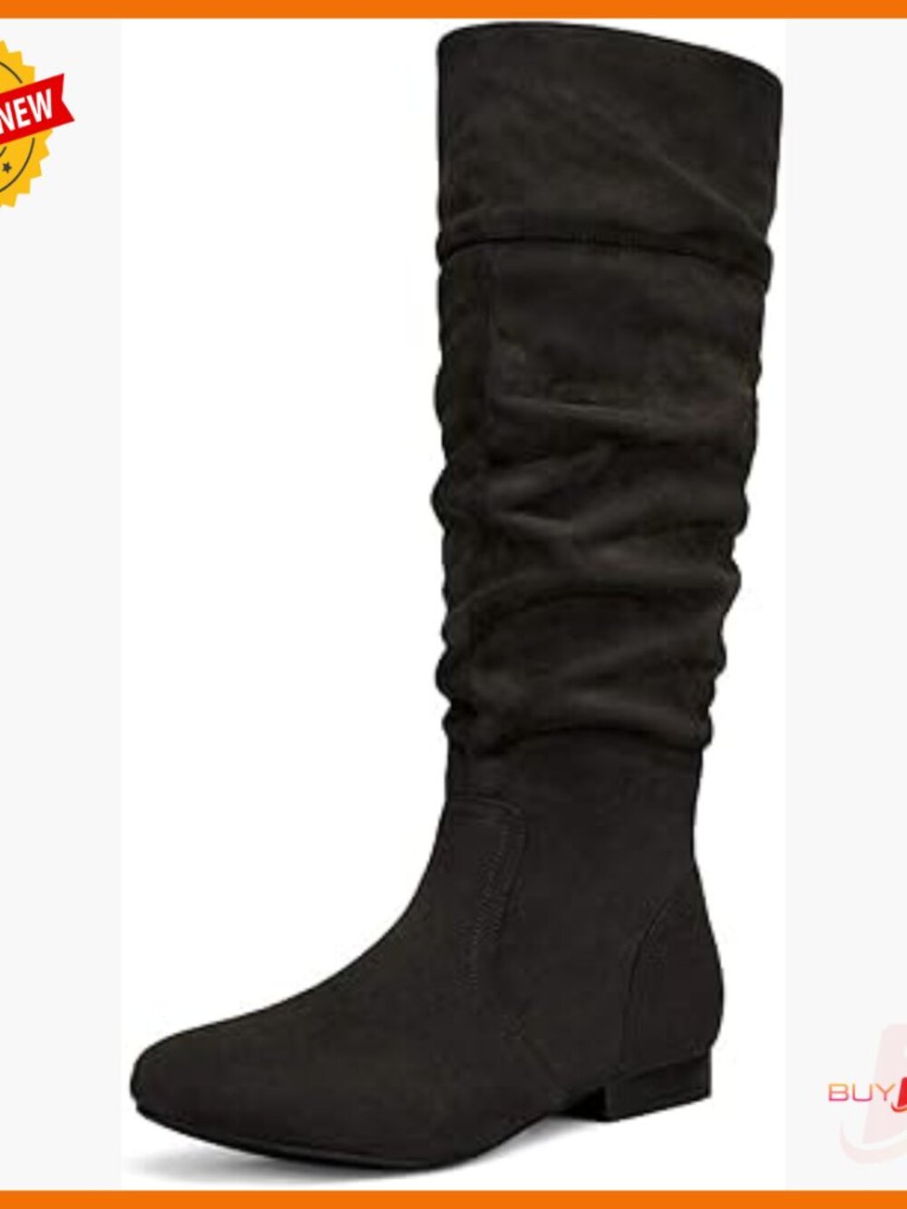 Knee High Winter Boots With Faux Fur Lining And Hidden Pocket